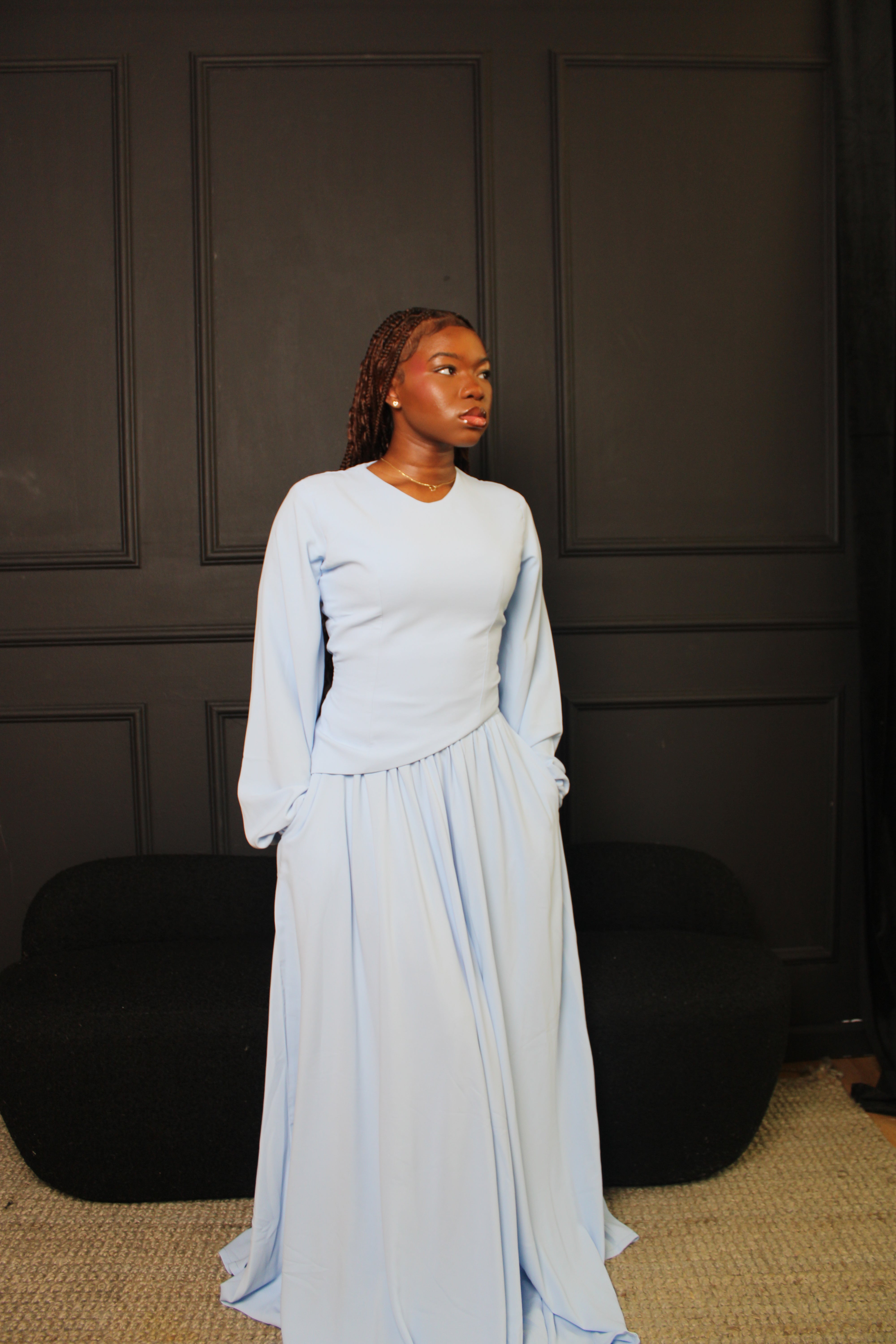 Foyeke Two-Piece Set - Baby Blue