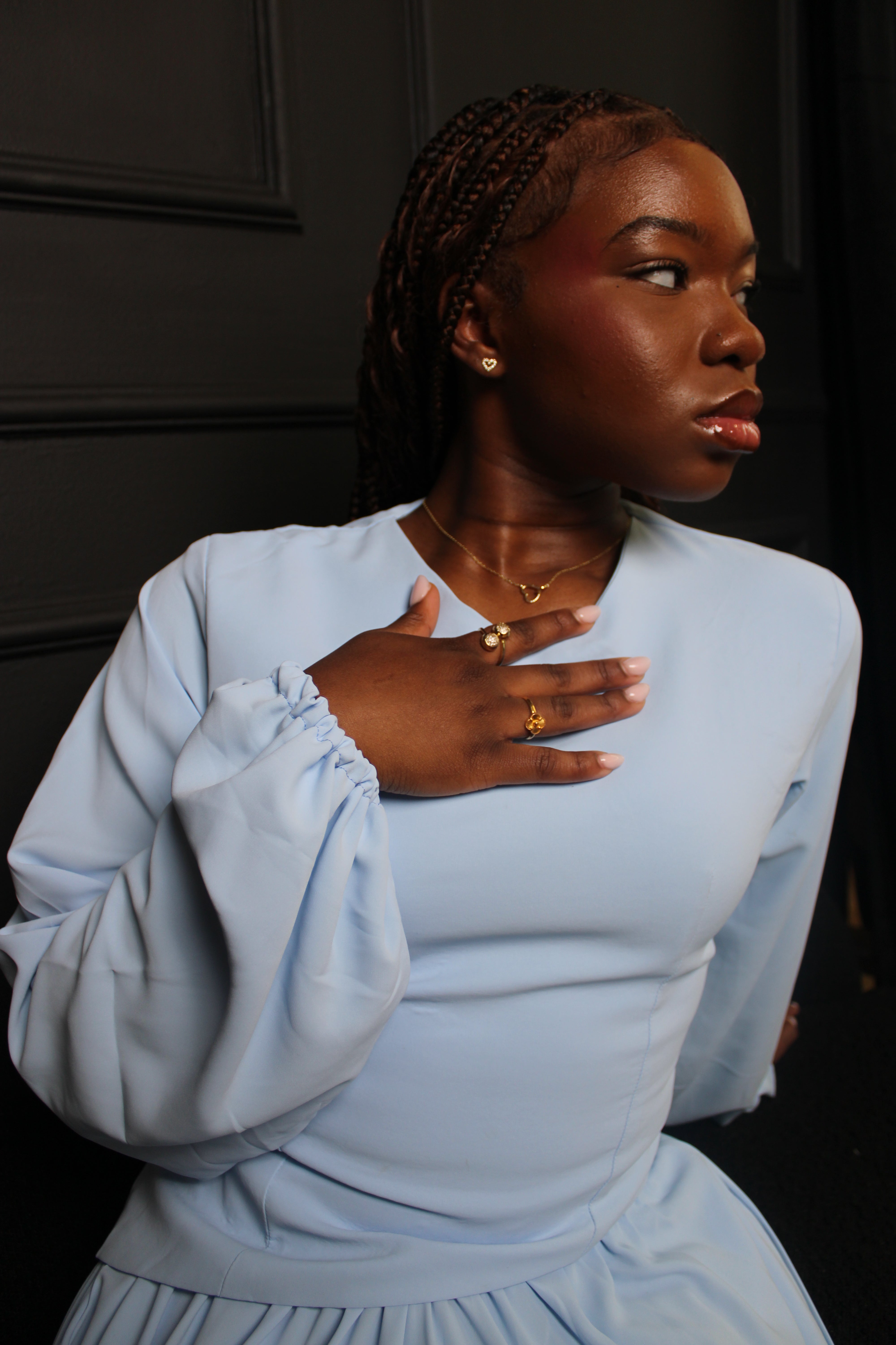 Foyeke Two-Piece Set - Baby Blue