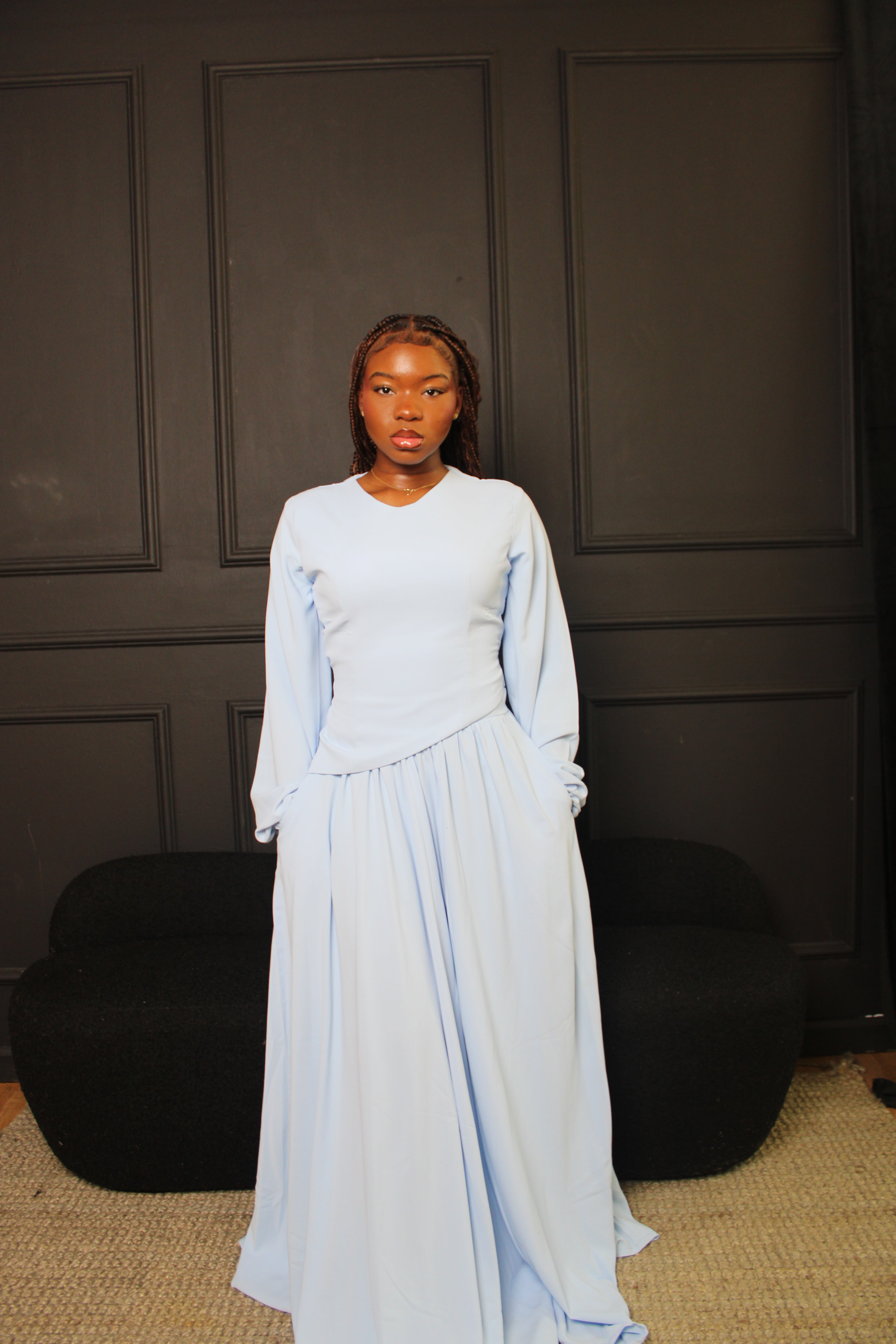 Foyeke Two-Piece Set - Baby Blue